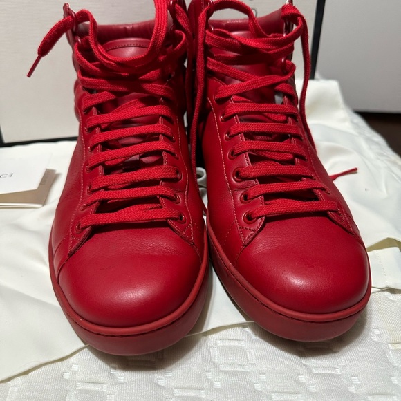 Red Men Gucci Sneakers Size 10.5 with box - Picture 9 of 9